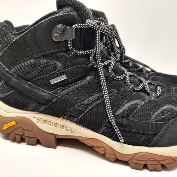 Merrell Moab Mid GTX Hiking Boots Mens Size 8 Black Comfort Durable Hike J035483 main image 7